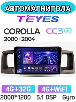 Автомагнитола Teyes CC3 2K 4/32Gb Toyota Corolla