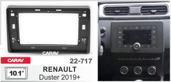 CARAV 22-717 | 10.1" переходная рамка Renault Arkana 2019+, Duster 2020+