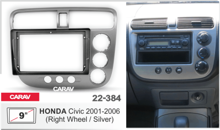 CARAV 22-384 | 9" переходная рамка HONDA Civic 2001-2006