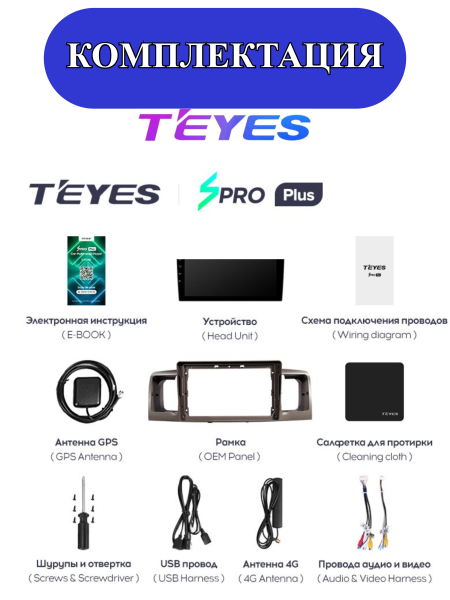 Автомагнитола Teyes SPRO Plus 4/32Gb Toyota Corolla