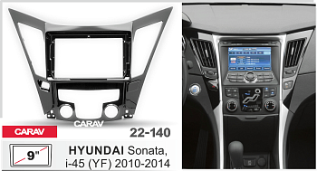 CARAV 22-140 | 9" переходная рамка Hyundai Sonata 2009-2014, i-45 (YF) 2010-2018