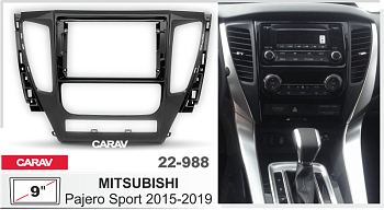 CARAV 22-988 | 9" переходная рамка Mitsubishi Pajero Sport 2015+