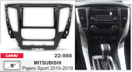 CARAV 22-988 | 9" переходная рамка Mitsubishi Pajero Sport 2015+