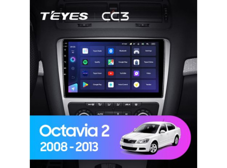 Автомагнитола Teyes CC3 4/32Gb Skoda Octavia 2 Серая