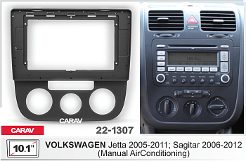 CARAV 22-1307 | 10.1" переходная рамка Volkswagen Jetta 2005-2011