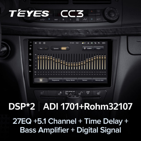 Автомагнитола Teyes CC3 4/32Gb Mercedes Benz E-Class S211 W211 CLS-Class C219