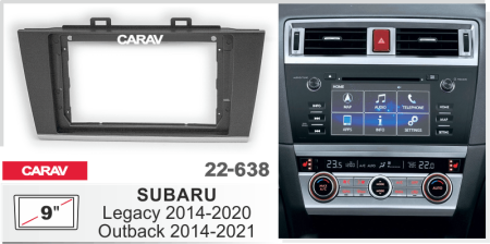 CARAV 22-638 | 9" переходная рамка Subaru Legacy 2014-2017, Outback 2014-2018