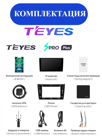 Автомагнитола Teyes SPRO Plus 4/32Gb Volkswagen Golf 6