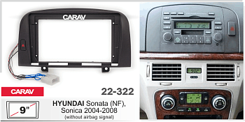 CARAV 22-322 | 9" переходная рамка Hyundai Sonata (NF) 2004-2010, Sonica 2005-2008