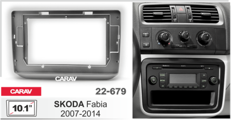 CARAV 22-679 | 10.1" переходная рамка Skoda Fabia 2007-2014
