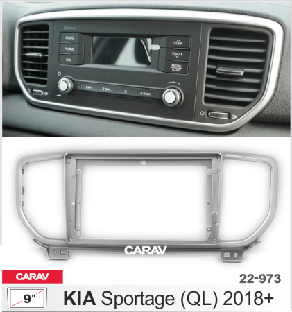 CARAV 22-973 | 9" переходная рамка KIA Sportage (QL) 2018-2022