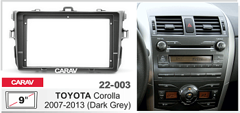 CARAV 22-003 | 9" переходная рамка Toyota Corolla 2006-2013