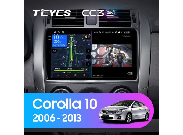 Автомагнитола Teyes CC3 2K 4/32Gb Toyota Corolla 10 Тип-A Автомагнитола Teyes CC3 2K 4/32Gb Toyota Corolla 10 Тип-A