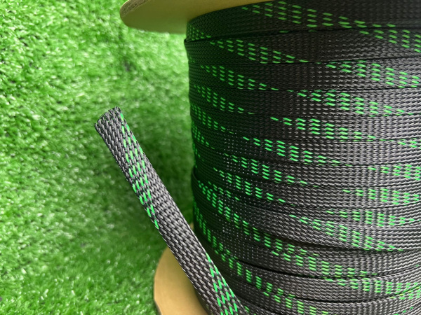 Кабельная оплётка 0Ga (Чёрно-зелёная)