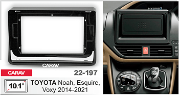 CARAV 22-197 | 10.1" переходная рамка TOYOTA Noah, Esquire, Voxy 2014-2021