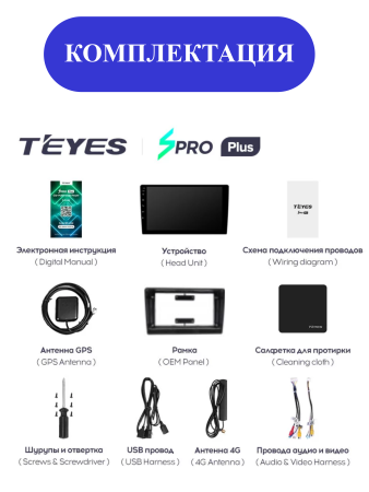 Автомагнитола Teyes SPRO Plus 4/32Gb Kia Ceed 1 06-09