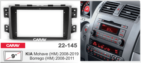 CARAV 22-145 | 9" переходная рамка Kia Mohave (HM) 2008+, Borrego (HM) 2008-2011