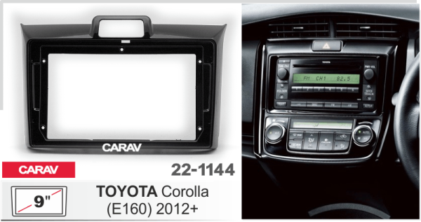 CARAV 22-1144 9" переходная рамка TOYOTA Corolla (E160) 2012+