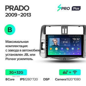 Автомагнитола Teyes SPRO Plus 4/32Gb Toyota Land Cruiser Prado Тип-B
