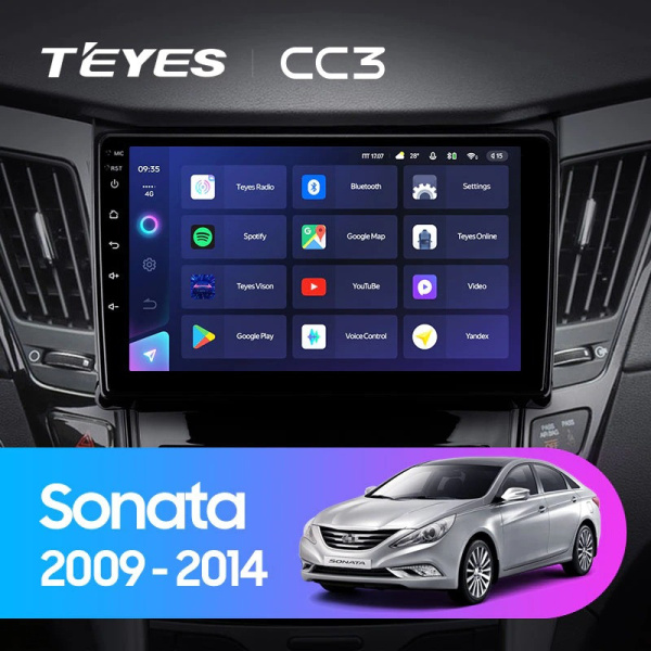 Автомагнитола Teyes CC3 4/32Gb Hyundai Sonata 6 YF Тип-B Автомагнитола Teyes CC3 4/32Gb Hyundai Sonata 6 YF Тип-B