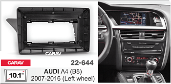 CARAV 22-644 | 10.1" переходная рамка AUDI A4 (B8) 2007-2016