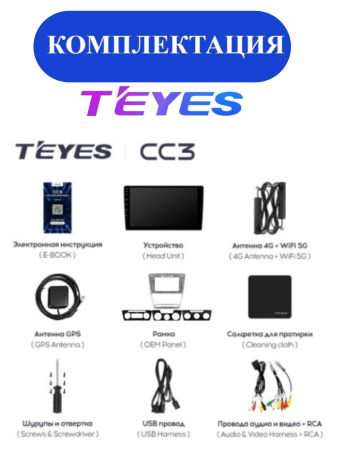 Автомагнитола Teyes CC3 4/32Gb Skoda Octavia 2 Серая