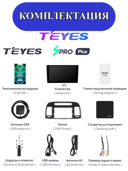 Автомагнитола Teyes SPRO Plus 4/32Gb Toyota Camry 5 Тип-A Автомагнитола Teyes SPRO Plus 4/32Gb Toyota Camry 5 Тип-A