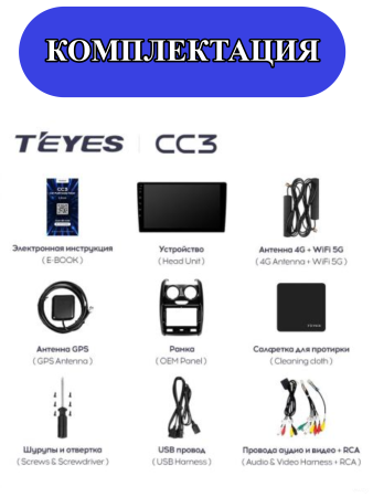 Автомагнитола Teyes CC3 4/32Gb Renault Duster
