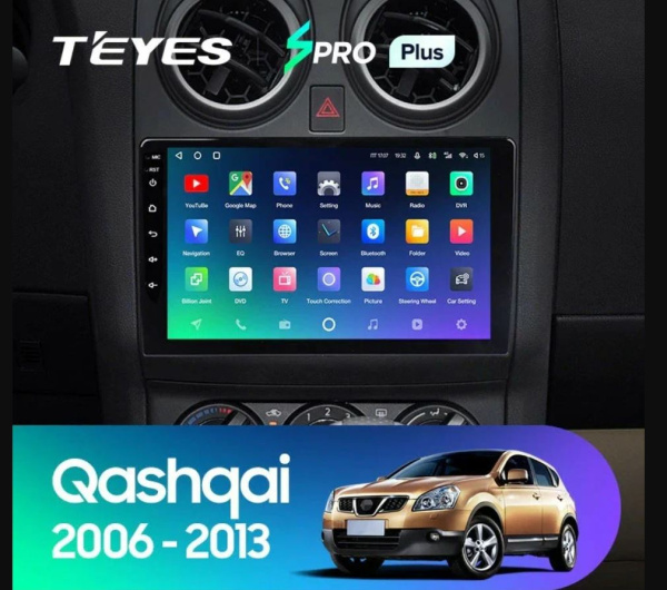 Автомагнитола Teyes SPRO Plus 4/32Gb Nissan Qashqai Тип-A