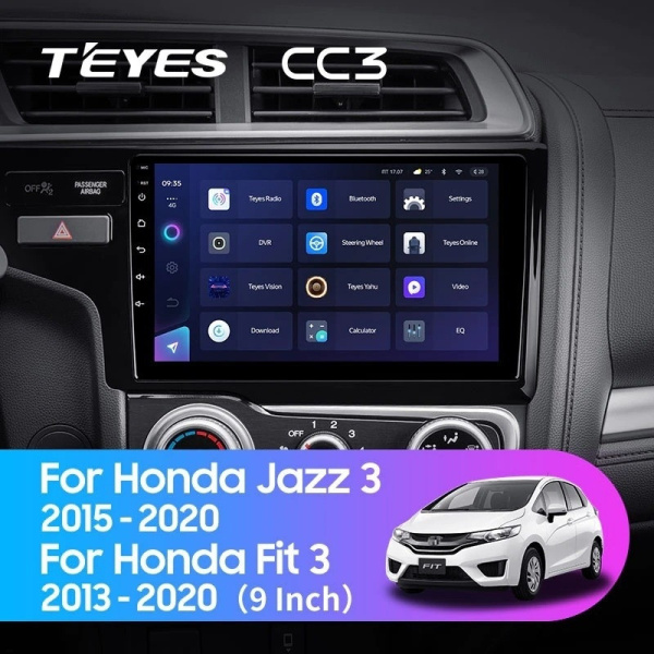 Автомагнитола Teyes CC3 4/32Gb Honda Fit / Jazz 3 Левый руль Автомагнитола Teyes CC3 4/32Gb Honda Fit / Jazz 3 Левый руль