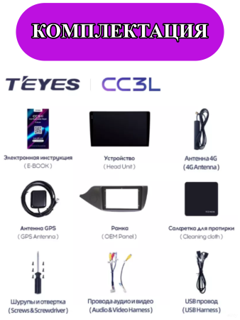 Автомагнитола Teyes CC3L 4/32Gb Kia Ceed 2