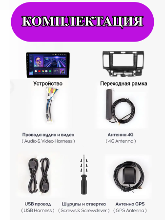 Автомагнитола Teyes CC3L 4/32Gb Mitsubishi Lancer 10 Тип-A