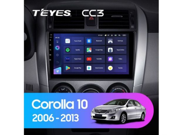 Автомагнитола Teyes CC3 4/32Gb Toyota Corolla 10 Тип-B