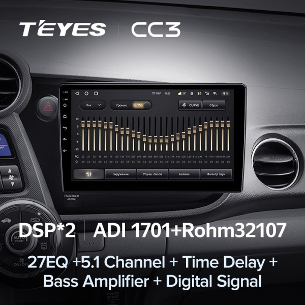 Автомагнитола Teyes CC3 4/32Gb Honda Insight 2 LHD