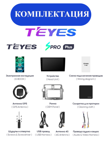 Автомагнитола Teyes SPRO Plus 4/32Gb Toyota Land Cruiser Prado 2013-2017