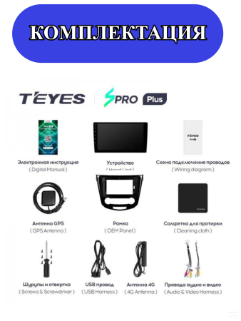 Автомагнитола Teyes SPRO Plus 4/32Gb Nissan X-Trail / Qashqai Тип-B