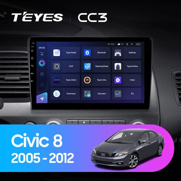 Автомагнитола Teyes CC3 4/32Gb Honda Civic 8 Тип-L 10.1 дюйм Автомагнитола Teyes CC3 4/32Gb Honda Civic 8 Тип-L 10.1 дюйм
