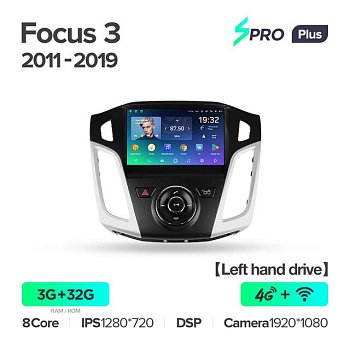 Автомагнитола Teyes SPRO Plus 4/32Gb Ford Focus 3