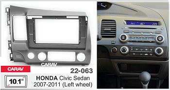 CARAV 22-063 | 10.1" переходная рамка Honda Civic Sedan 2008-2011