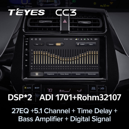 Автомагнитола Teyes CC3 4/32Gb Toyota Prius XW50