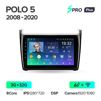 Автомагнитола Teyes SPRO Plus 4/32Gb Volkswagen Polo 5