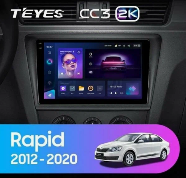 Автомагнитола Teyes CC3 2K 6/128Gb Skoda Rapid