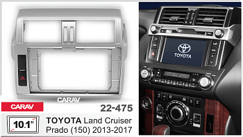 CARAV 22-475 | 10.1" переходная рамка Toyota Land Cruiser Prado (150) 2013-2017