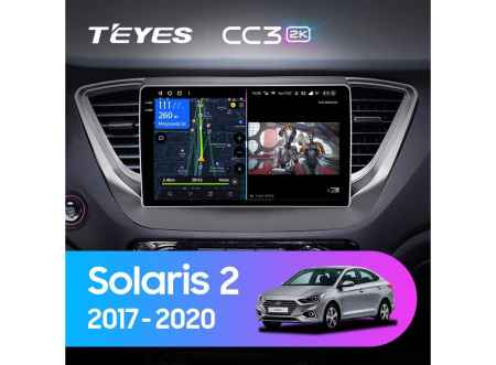 Автомагнитола Teyes CC3 2K 4/32Gb Hyundai Solaris 2 Тип-A