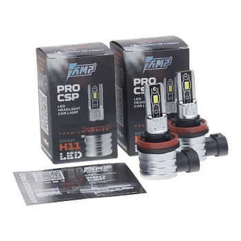 Светодиод головного света AMP PRO CSP H11