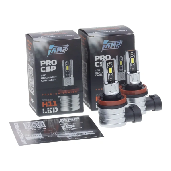 Светодиод головного света AMP PRO CSP H11