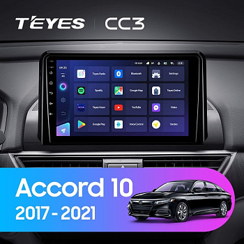 Автомагнитола Teyes CC3 4/32Gb Honda Accord 10 CV X