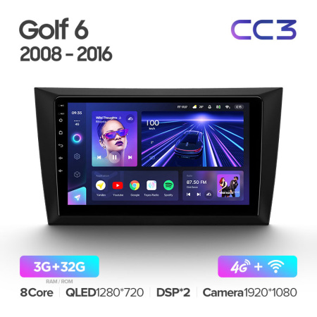 Автомагнитола Teyes CC3 4/32Gb Volkswagen Golf 6