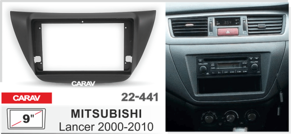 CARAV 22-441 | 9" переходная рамка Mitsubishi Lancer IХ 2000-2010