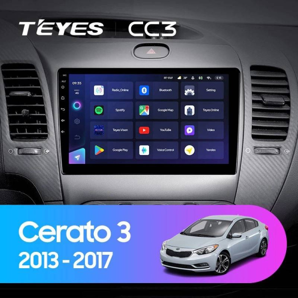 Автомагнитола Teyes CC3 4/32Gb Kia Cerato 3 Тип-A Автомагнитола Teyes CC3 4/32Gb Kia Cerato 3 Тип-A